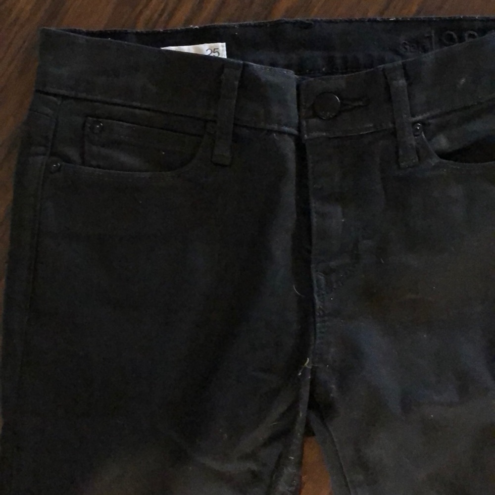 Gap leather skinny jeans